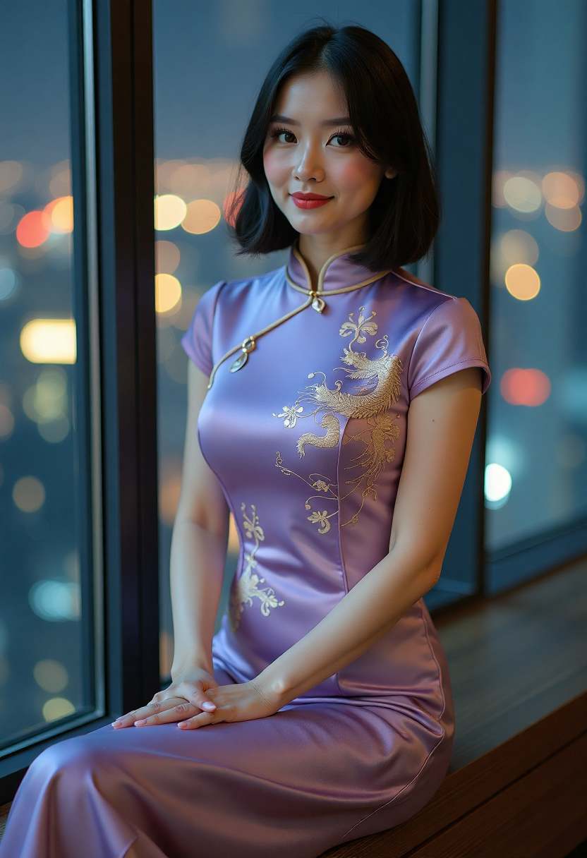 窗边的木吉他与冬日小灯